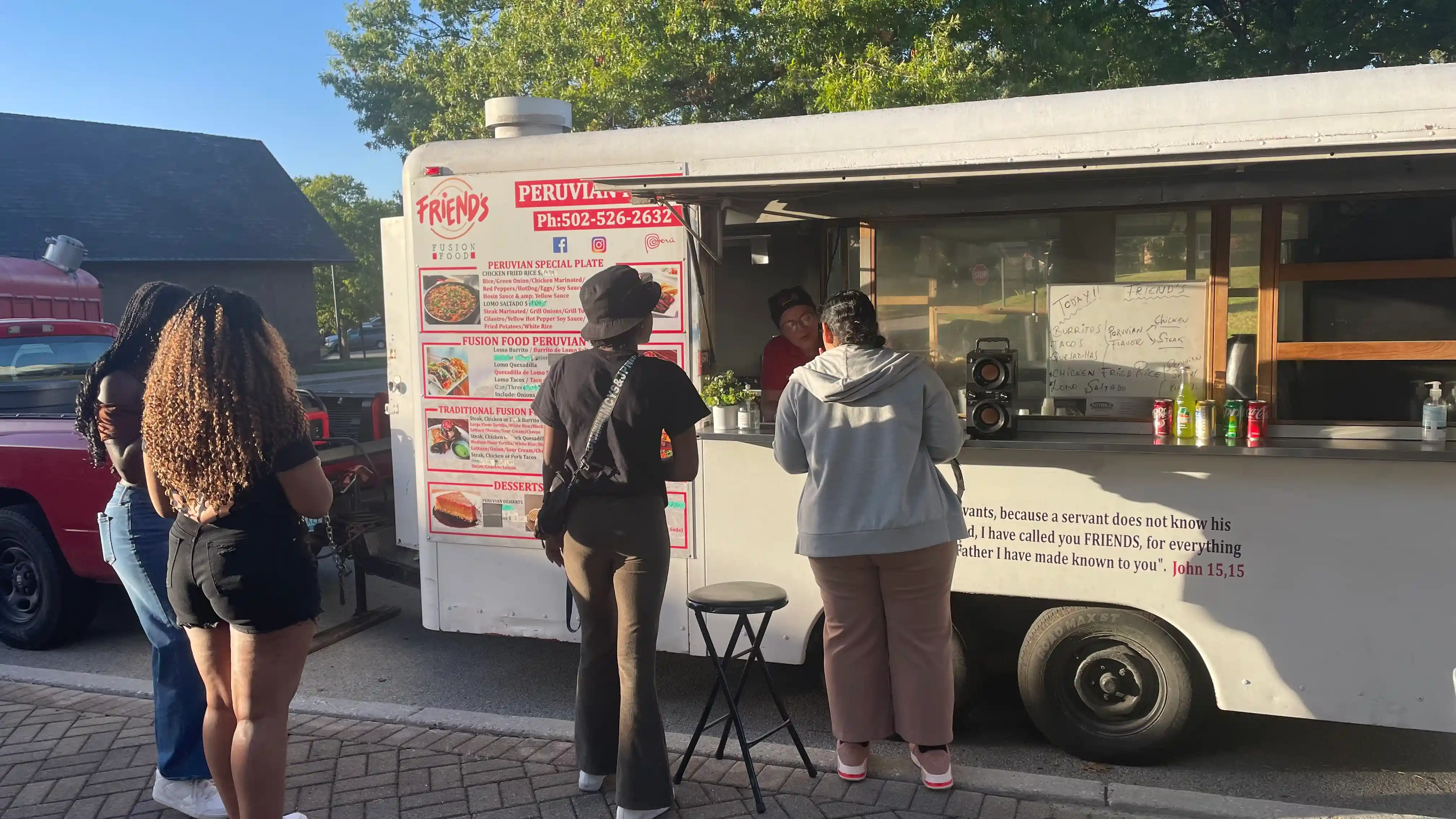 customers ordering food at Firends Fusion Food