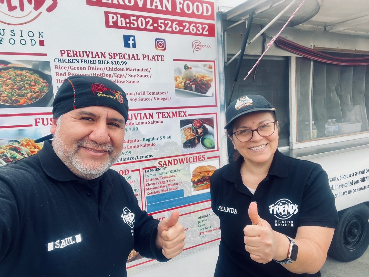 Owners of Friends Fusion Food truck Saul and Yolanda