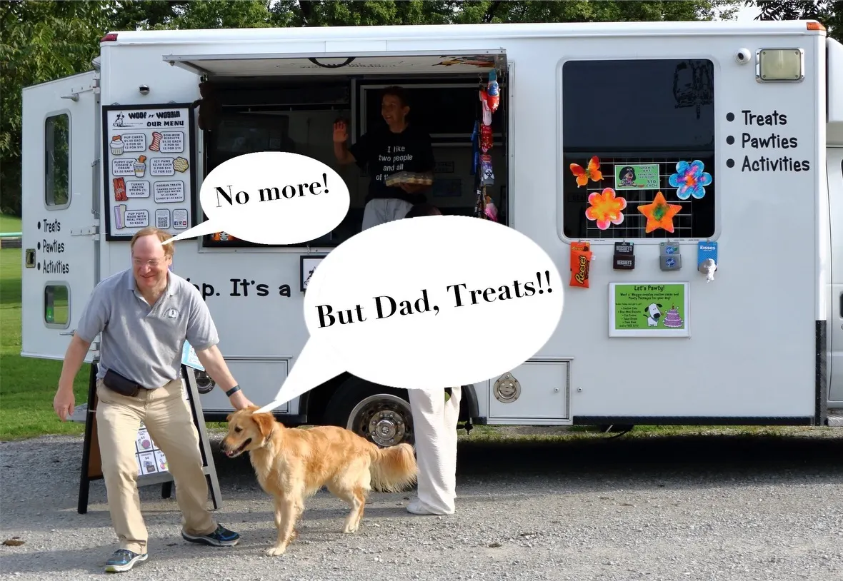 woof-n-waggin with gail the owner of the food truck