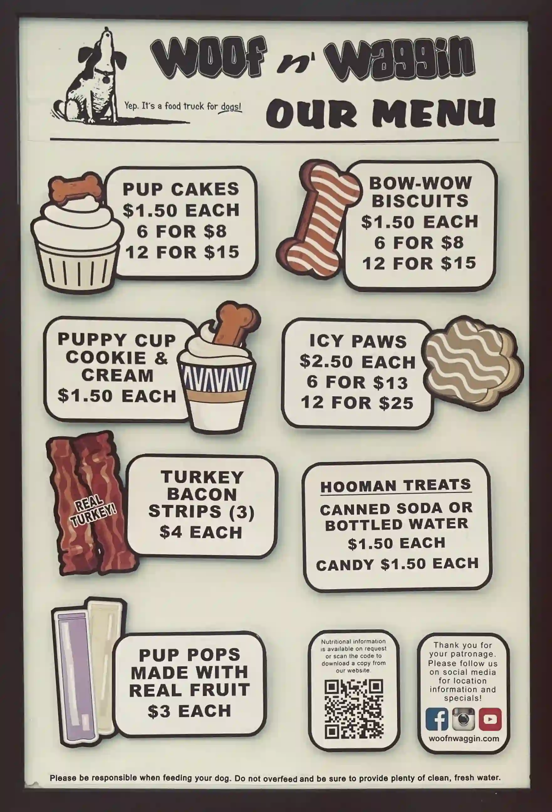 woof-n-waggin menu