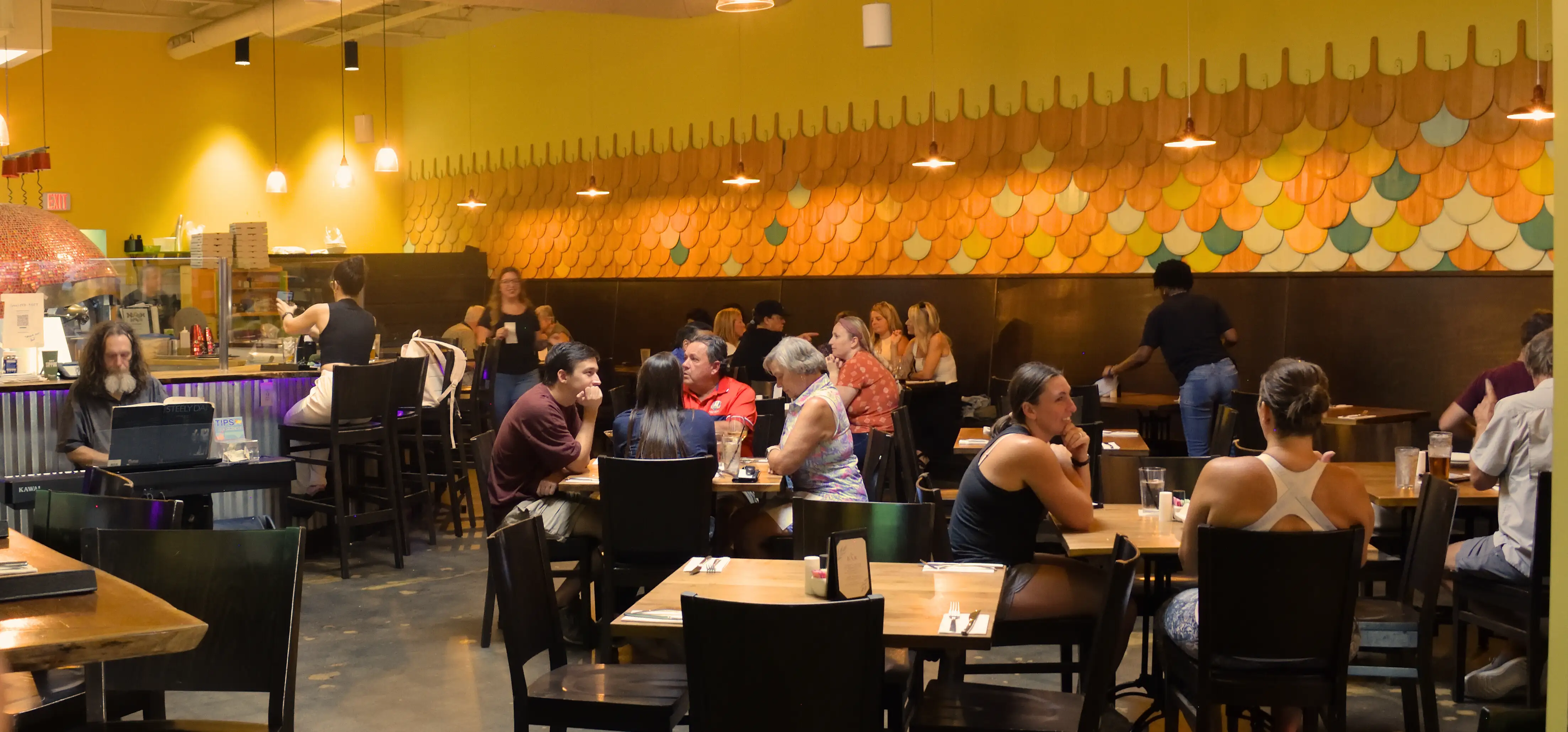 interior of noosh nosh during with customers