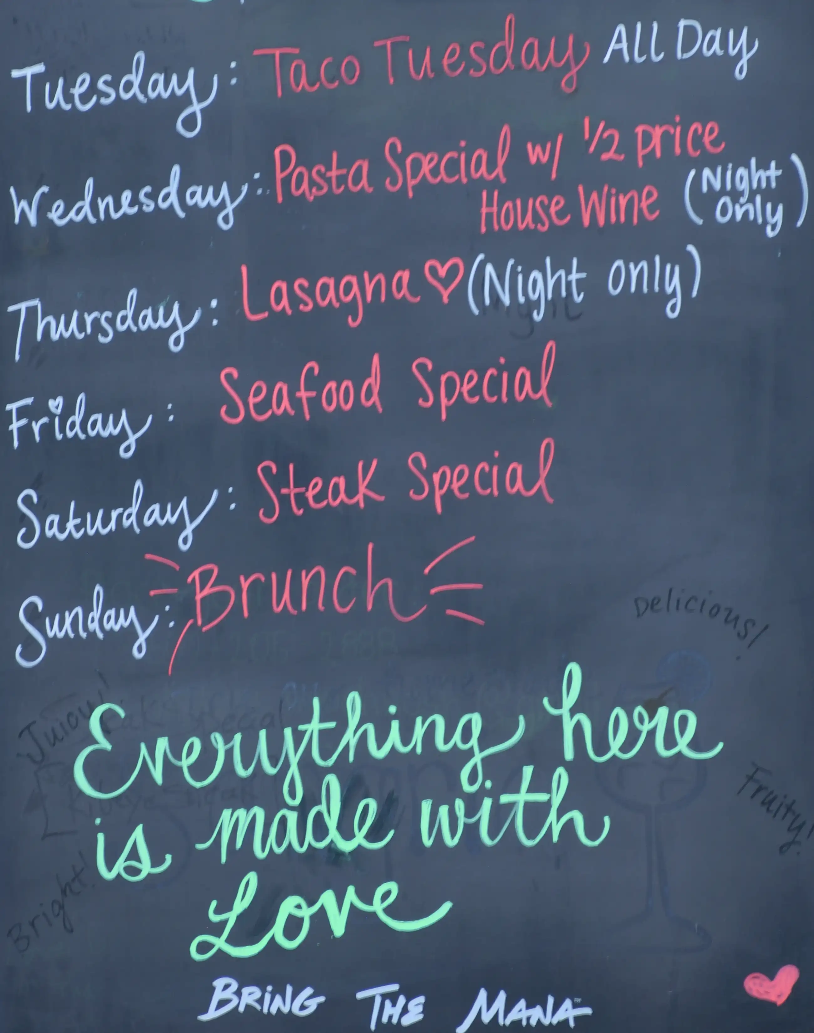 everday specials at noosh nosh